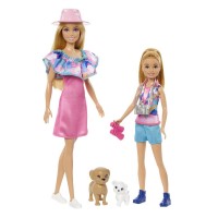 Set papusi Barbie si Stacie cu catelusi