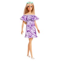 Papusa Barbie Travel blonda - Aniversare 50 de ani Malibu
