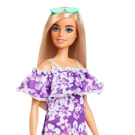 Papusa Barbie Travel blonda - Aniversare 50 de ani Malibu