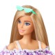 Papusa Barbie Travel blonda - Aniversare 50 de ani Malibu