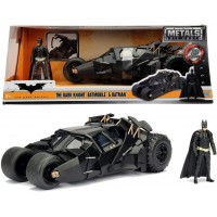 Masinuta metalica Batmobile The Dark Knight 1:24 cu figurina Batman