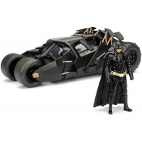 Masinuta metalica Batmobile The Dark Knight 1:24 cu figurina Batman