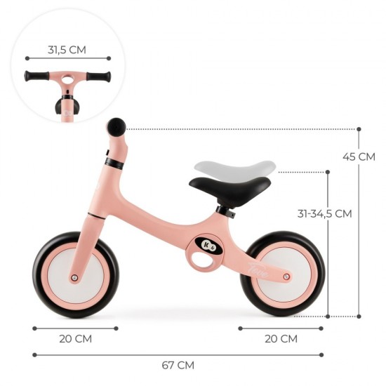 Bicicleta fara pedale Kinderkraft Tove roz