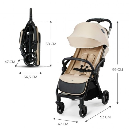 Carucior sport Kinderkraft Apino 0-22 kg Dune Beige