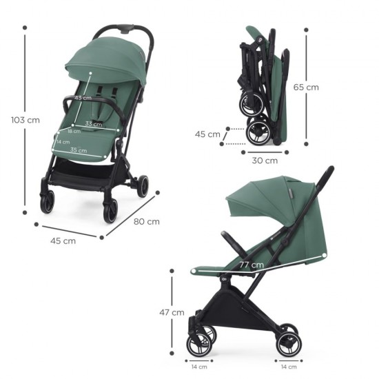 Carucior sport Kinderkraft Indy 2 Sea Green