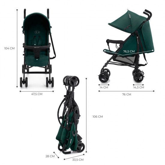 Carucior sport Kinderkraft Tik tip umbrela Green Forest