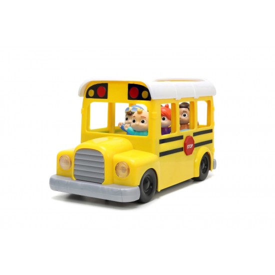 Autobuz scolar cu telecomanda, sunete si lumini Cocomelon scara 1:18