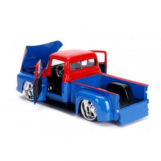 Masinuta metalica DC Comics Bombshells 1956 Ford Super Girl scara 1:24 Masinuta metalica DC Comics Bombshells 1956 Ford Super Girl scara 1:24