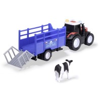 Tractor si remorca cu sunete si lumini Massey Ferguson 
