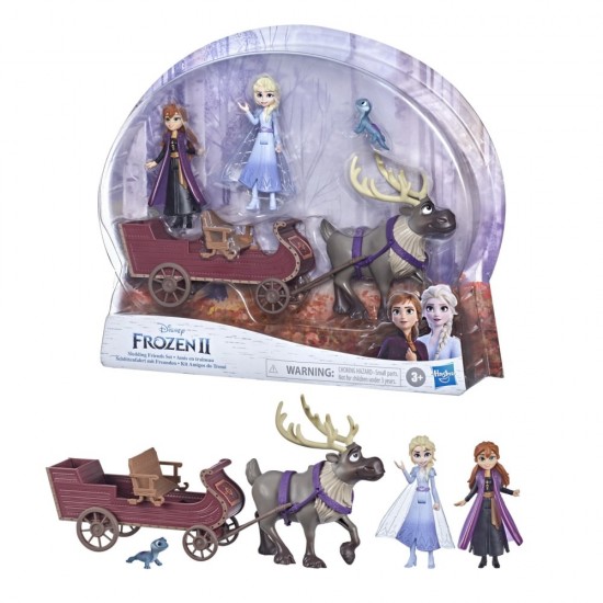 Set papusi Anna si Elsa cu sanie Frozen 2