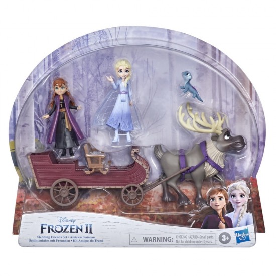 Set papusi Anna si Elsa cu sanie Frozen 2