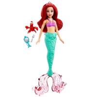Papusa Disney Princess Ariel cu figurina Sebastien
