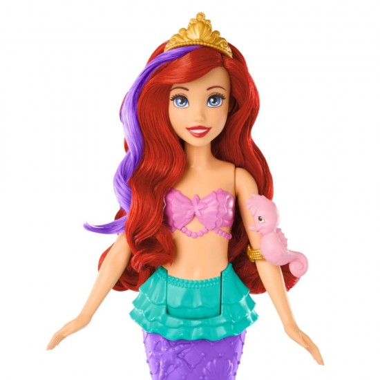 Papusa Disney Princess sirena Ariel culori schimbatoare