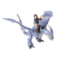 Figurina dragon cu calaret Heather si Windshear Dragons