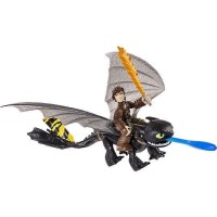 Figurina dragon cu calaret Hiccup si Stirbul Dragons