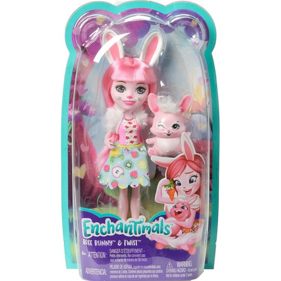 Papusa Enchantimals cu animalut Bree Bunny & Twist