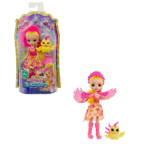 Set de joaca Enchantimals papusa si animalut Falon Phoenix & Sunrise