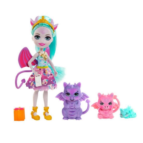 Set de joaca Enchantimals Royal - Familia dragonilor 