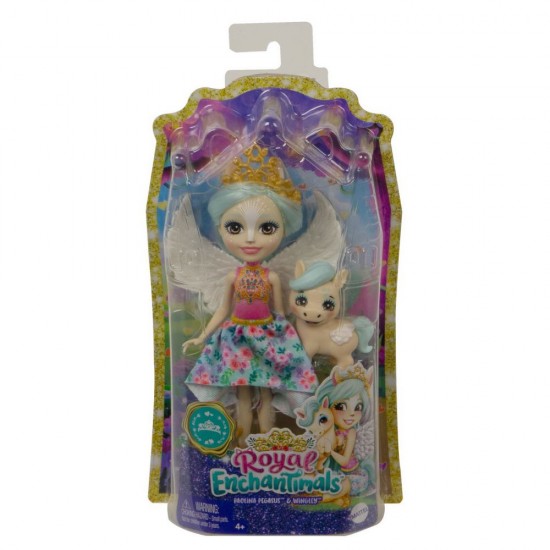 Papusa Enchantimals Royal Paolina Pegasus cu figurina Wingley