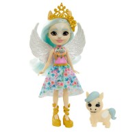 Papusa Enchantimals Royal Paolina Pegasus cu figurina Wingley
