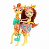 Set papusa cu animalut girafa Gillian Enchantimals 