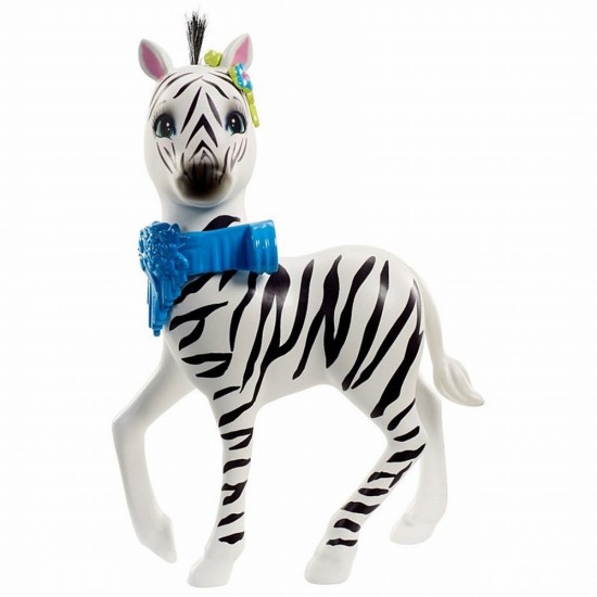 Set papusa cu animalut zebra Zelena Enchantimals