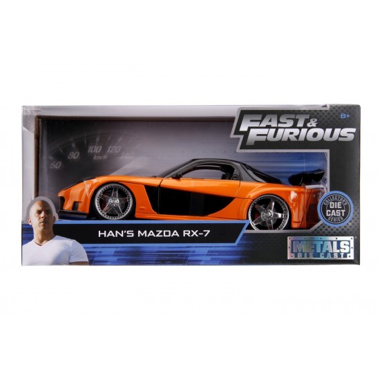 Masinuta metalica Mazda RZ-7 Fast and Furious scara 1:24