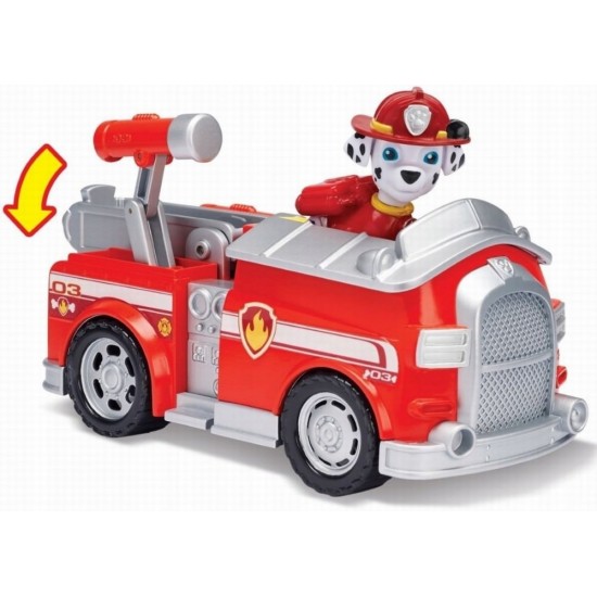 Figurina si autovehicul Paw Patrol Marshall si masina de pompieri