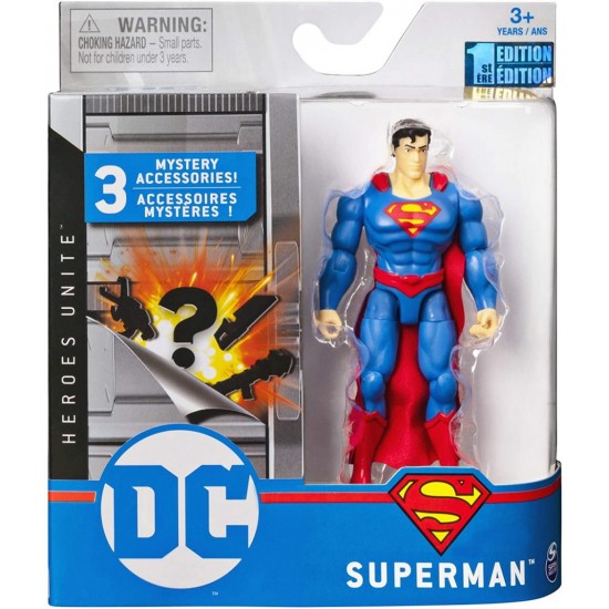 Figurina Superman 10 cm cu accesorii surpriza