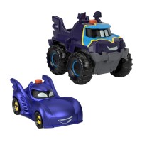 Set 2 masinute cu lumini scara 1:55 Fisher-Price Batwheels 