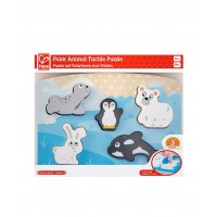 Puzzle tactil Hape - Animalele polare, 5 piese