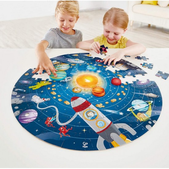 Puzzle sistemul solar 100 piese Hape