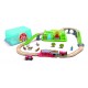 Set trenulet rustic cu cutie de depozitare Hape