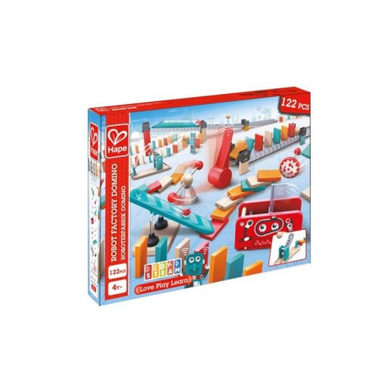 Set constructie Domino Robot Factory Hape