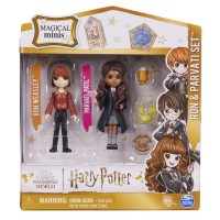 Set 2 figurine Ron si Parvati Harry Potter Wizarding World Magical Minis 