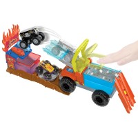 Set de joaca Hot Wheels Monster Truck Arena Smashers Color Shifters  - Salvarea lui 5-Alarm