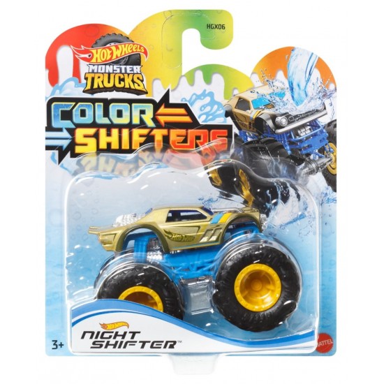 Camion Night Shifter Hot Wheels Monster Truck cu culori schimbatoare scara 1:64
