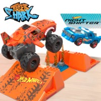 Set constructie cursa Tiger Shark Chomp Hot Wheels Monster Truck Mega 245 piese