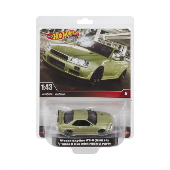 Masinuta metalica Nissan Skyline GT-R scara 1:43 Hot Wheels Premium Real Riders 