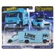 Camion transportator Hot Wheels Fleet Flyer cu masinuta Nissan Skyline 2000 GT-R LBWK scara 1:64 Camion transportator Hot Wheels Fleet Flyer cu masinuta Nissan Skyline 2000 GT-R LBWK scara 1:64