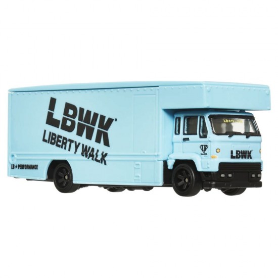 Camion transportator Hot Wheels Fleet Flyer cu masinuta Nissan Skyline 2000 GT-R LBWK scara 1:64 Camion transportator Hot Wheels Fleet Flyer cu masinuta Nissan Skyline 2000 GT-R LBWK scara 1:64