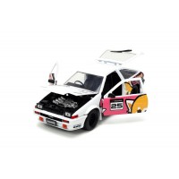 Set masinuta metalica Toyota Trueno scara 1:24 si figurina Aggretsuko