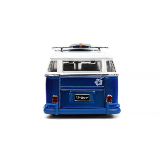 Autobuz metalic Volkswagen T1 si figurina Stitch scara 1:24