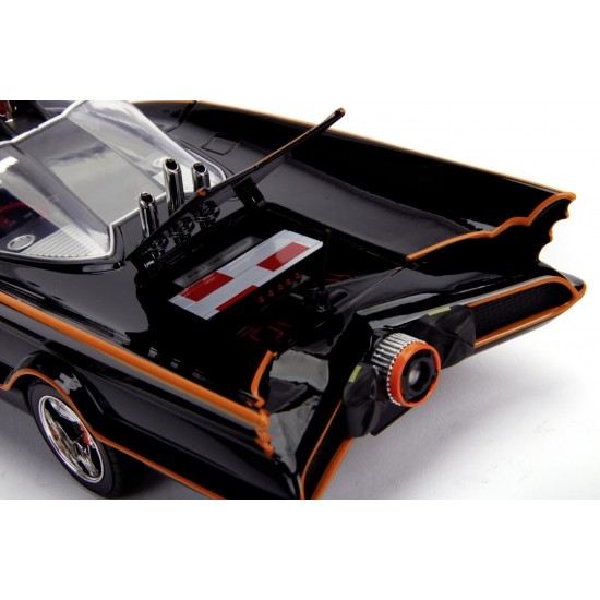 Masinuta RC Batmobile scara 1:18 cu 2 figurine Batman si Robin Masinuta RC Batmobile scara 1:18 cu 2 figurine Batman si Robin