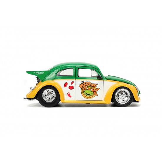 Masinuta metalica Jada Testoasele Ninja 1959 Volkswagen Drag Beetle scara 1:24