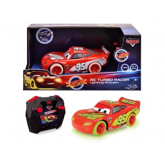 Masinuta RC Fulger McQueen Glow Racer scara 1:24