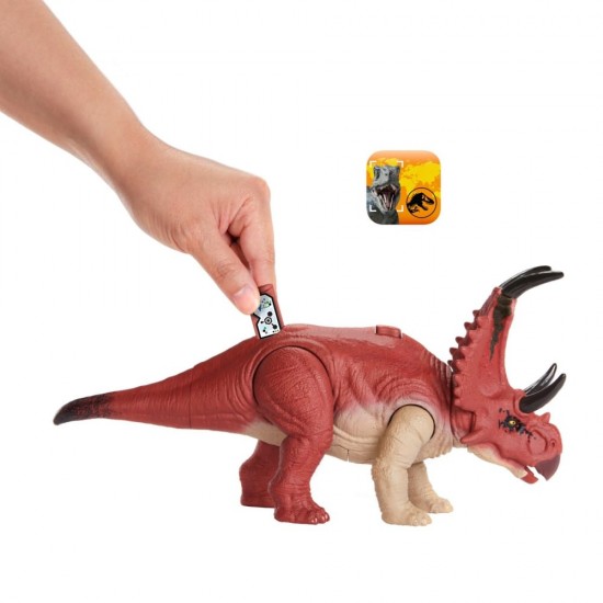 Dinozaur cu sunete Jurassic World Dino Trackers Wild Roar Diabloceratops
