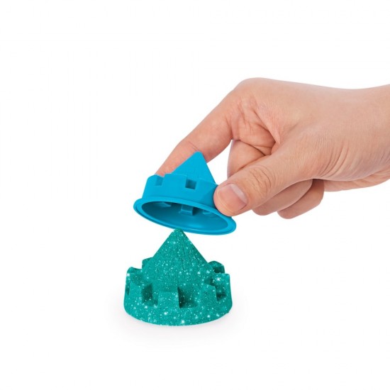 Set Kinetic Sand - Castelul stralucitor din nisip albastru