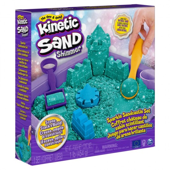 Set Kinetic Sand - Castelul stralucitor din nisip albastru