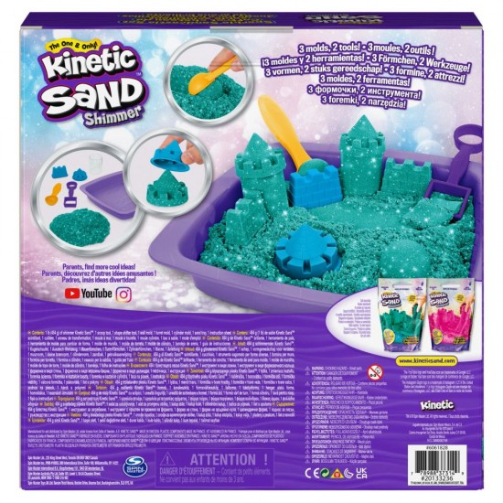 Set Kinetic Sand - Castelul stralucitor din nisip albastru